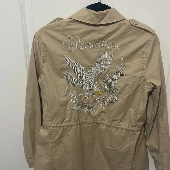 Love Tree Embroidered Eagle Paradise Lightweight Cotton Jacket - Picture 1 of 5